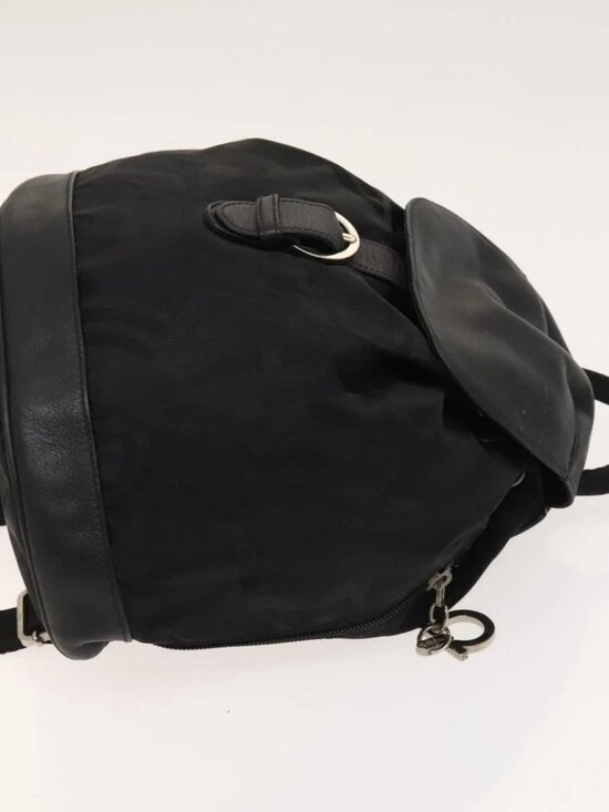 Salvatore Ferragamo Backpack Nylon Black Silver Auth 130220 main image 8